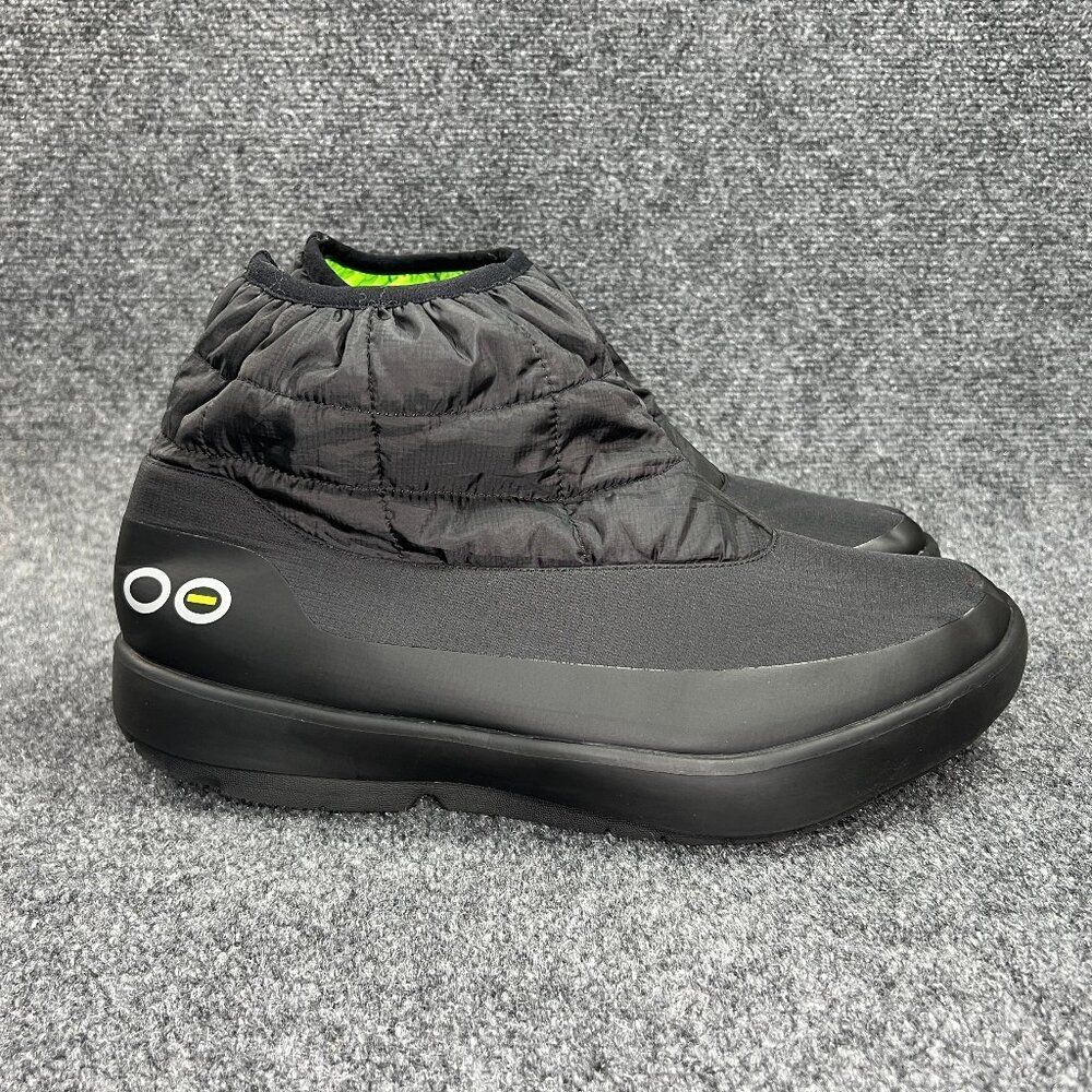 Oofos OOmg Boots Men's SZ 14 Black Athletic Comfort Outdoor Recovery Shoe Bootie